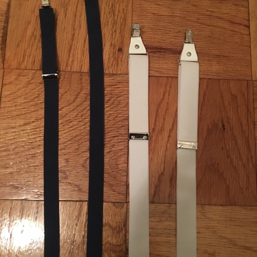 💫💫Suspenders 1  Blue & 1 white in  a bundle 💫💫 - Picture 2 of 2